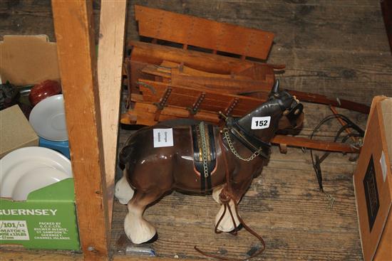 Modern model of a horse and cart